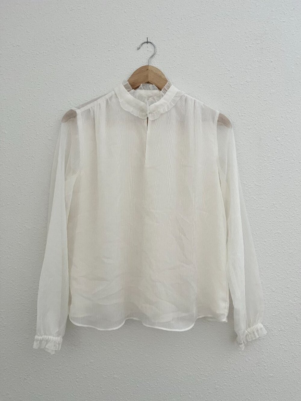 Ann Taylor Ruffle Collar Blouse